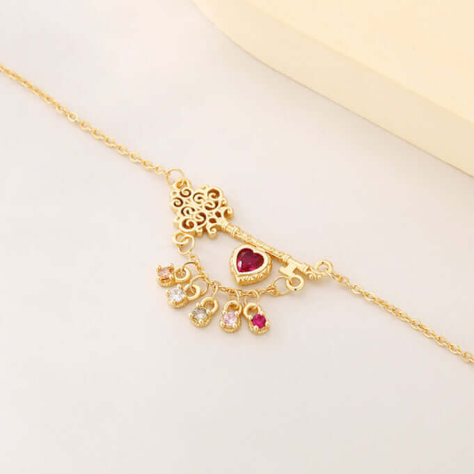 Edwardian Key to Your Heart Necklace with Charm