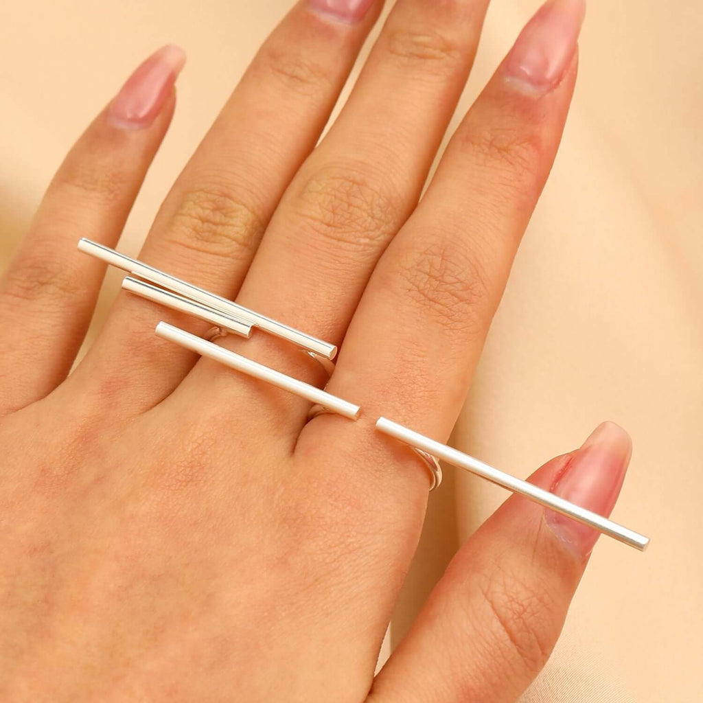 Chunky Vertical Bar Statement Ring