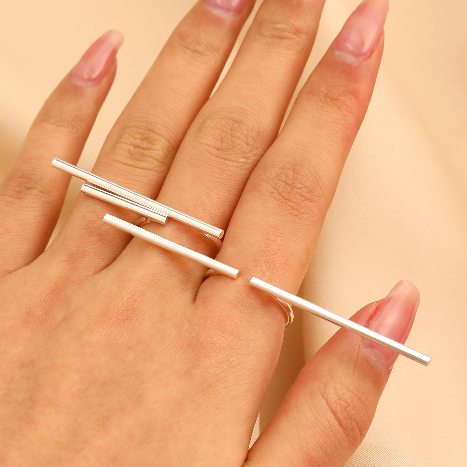 Chunky Vertical Bar Statement Ring