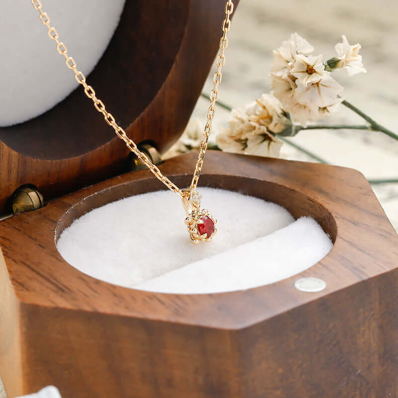 Luxury Red Ruby Gemstone Necklace