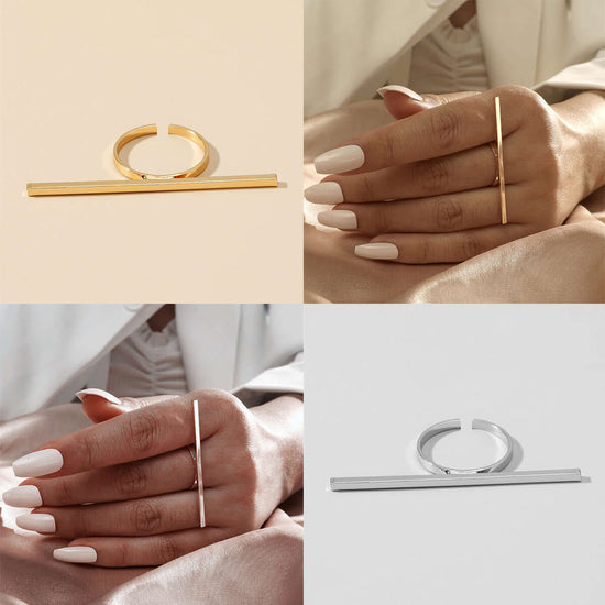 Chunky Vertical Bar Statement Ring