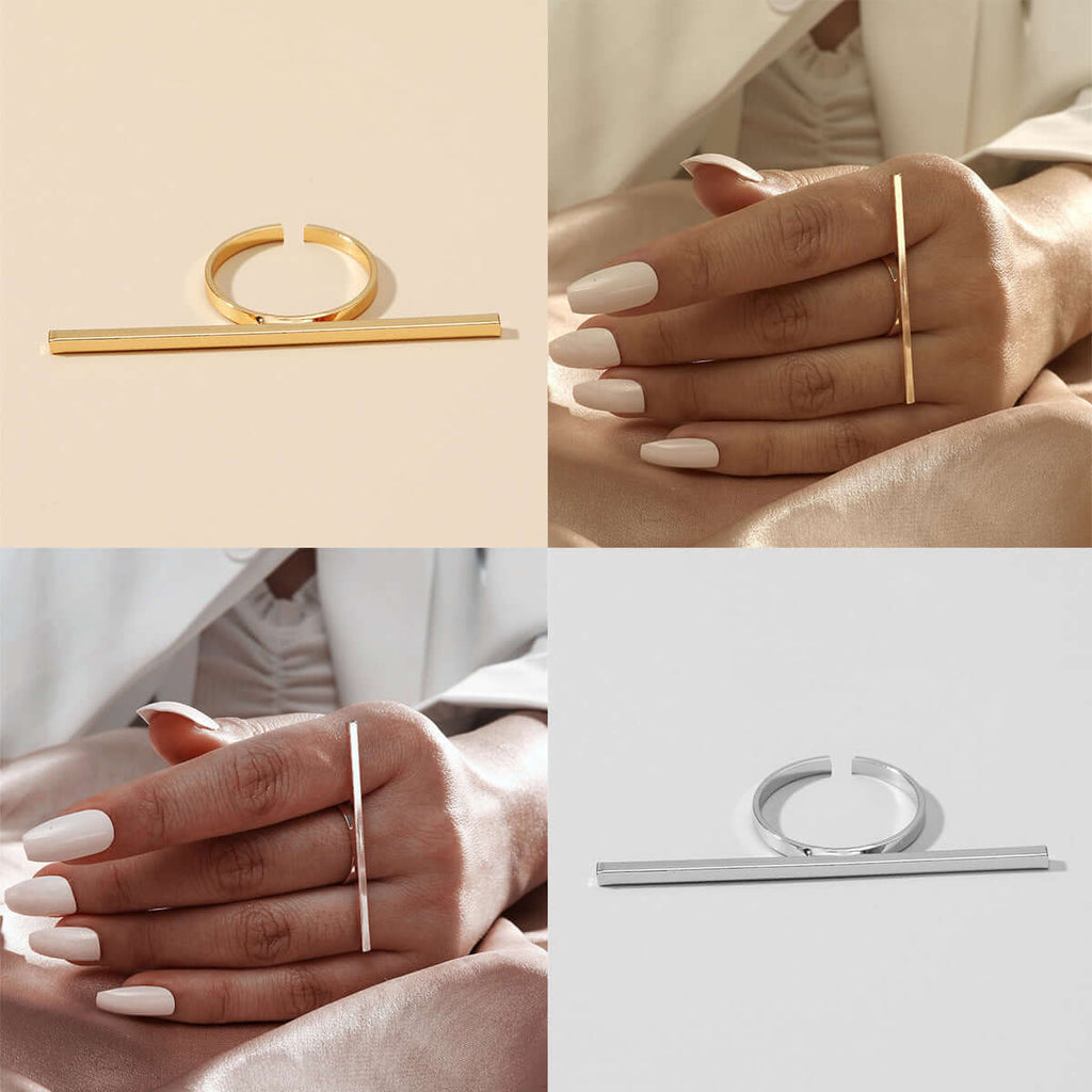 Chunky Vertical Bar Statement Ring