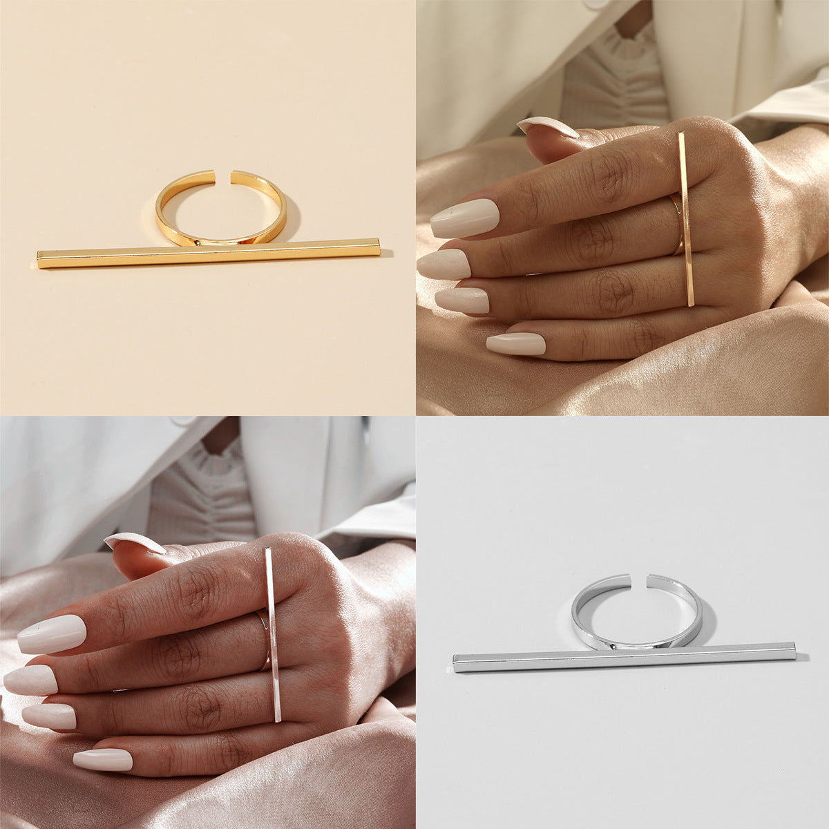 Chunky Vertical Bar Statement Ring