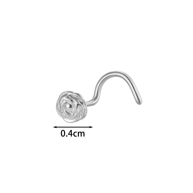 7mm Titanium Rose Sun Nose Screw