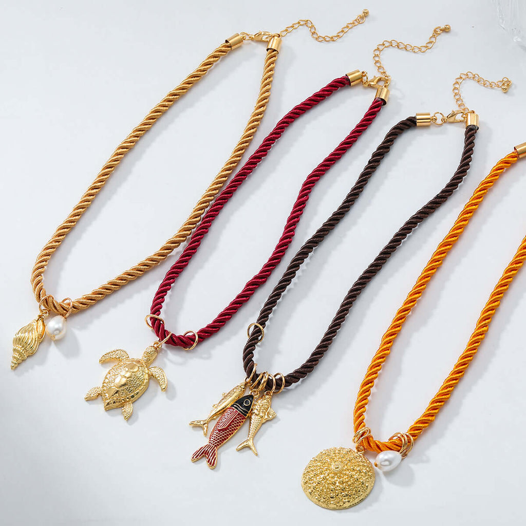 Marine Life Beach Style Layering Necklace