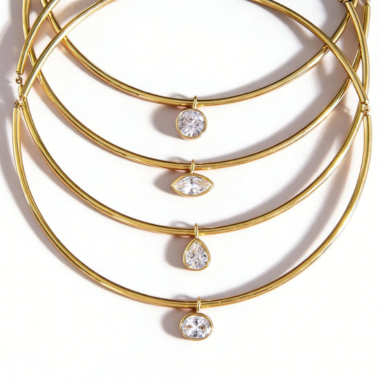 Gold Evil Eye Simple Choker