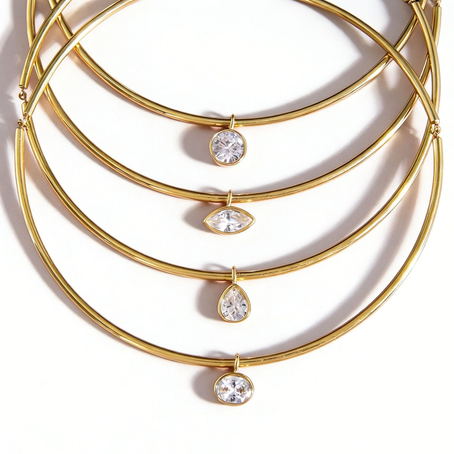 Gold Evil Eye Simple Choker