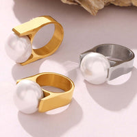 Exaggerate Pearl Statement Thumb Ring