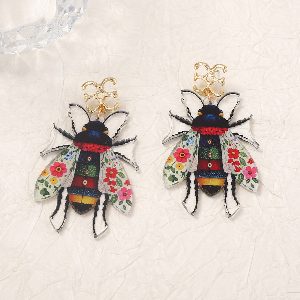 Quirky Acrylic Insect Earrings