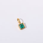 18K Gold Birthstone Charm & Pendant