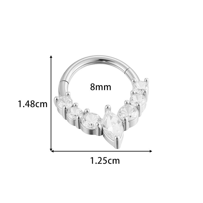 16G Tassel Marquise Hinged Segment Ring