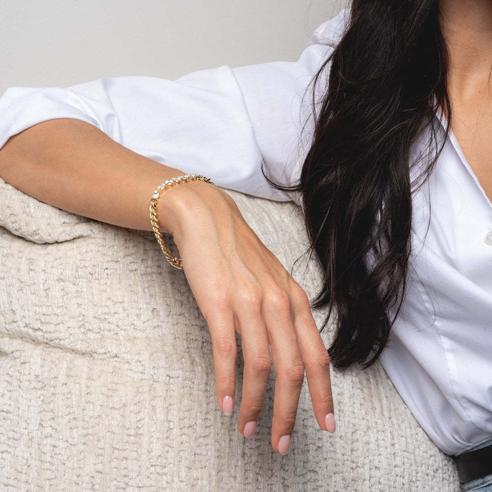 Hip Hop Rhinestone Chain Necklace