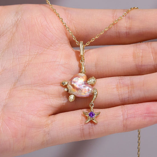 Ocean Marine Animal Pearl Necklace