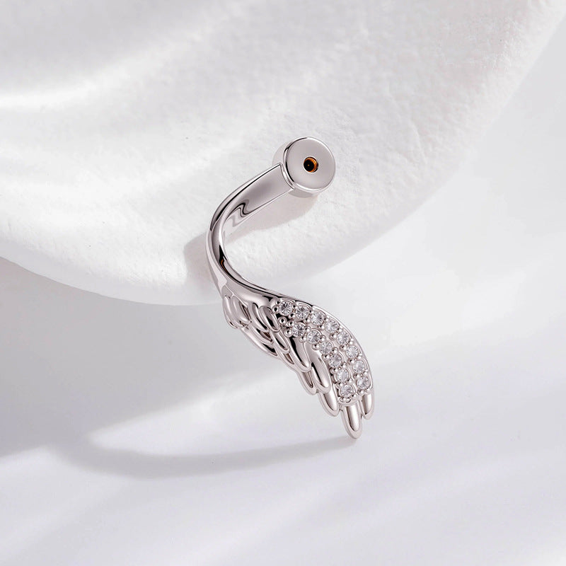 Angel Wing CZ Conch Helix Earrings