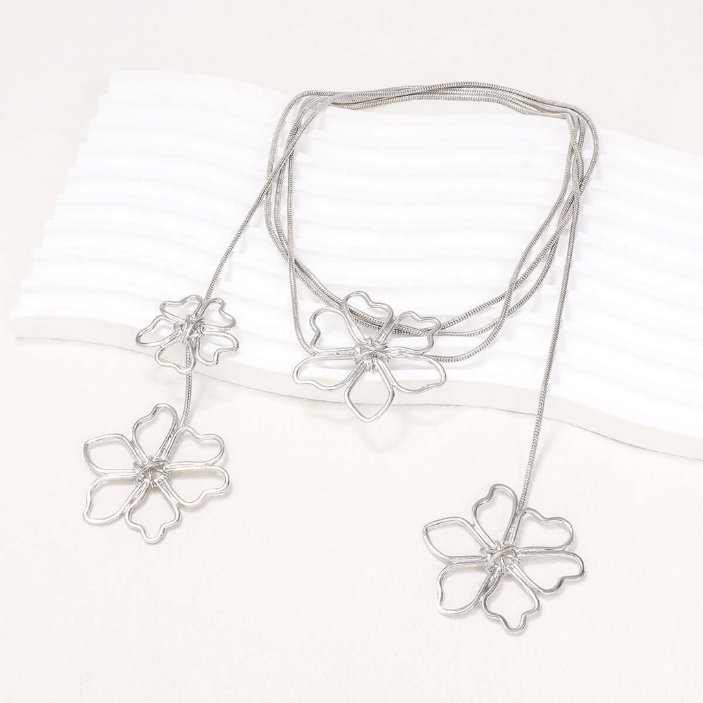 Blooming Flower Wrap Around Necklace