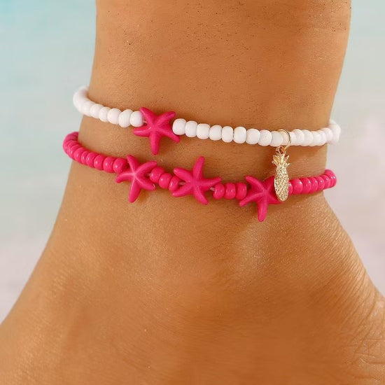 Coastal Charm Colorful Beaded Anklet