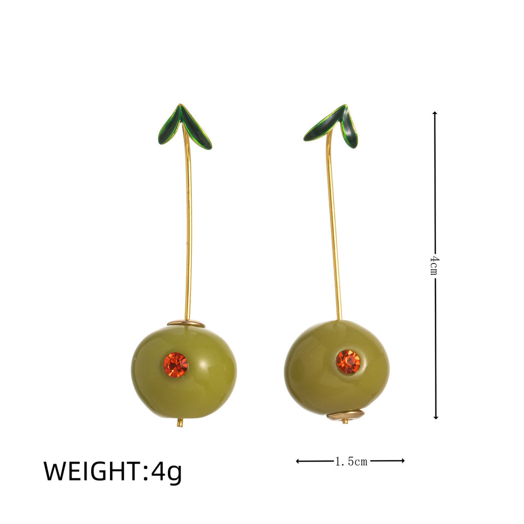 Sweet Harvest Strawberry Fruit Drop Earrings
