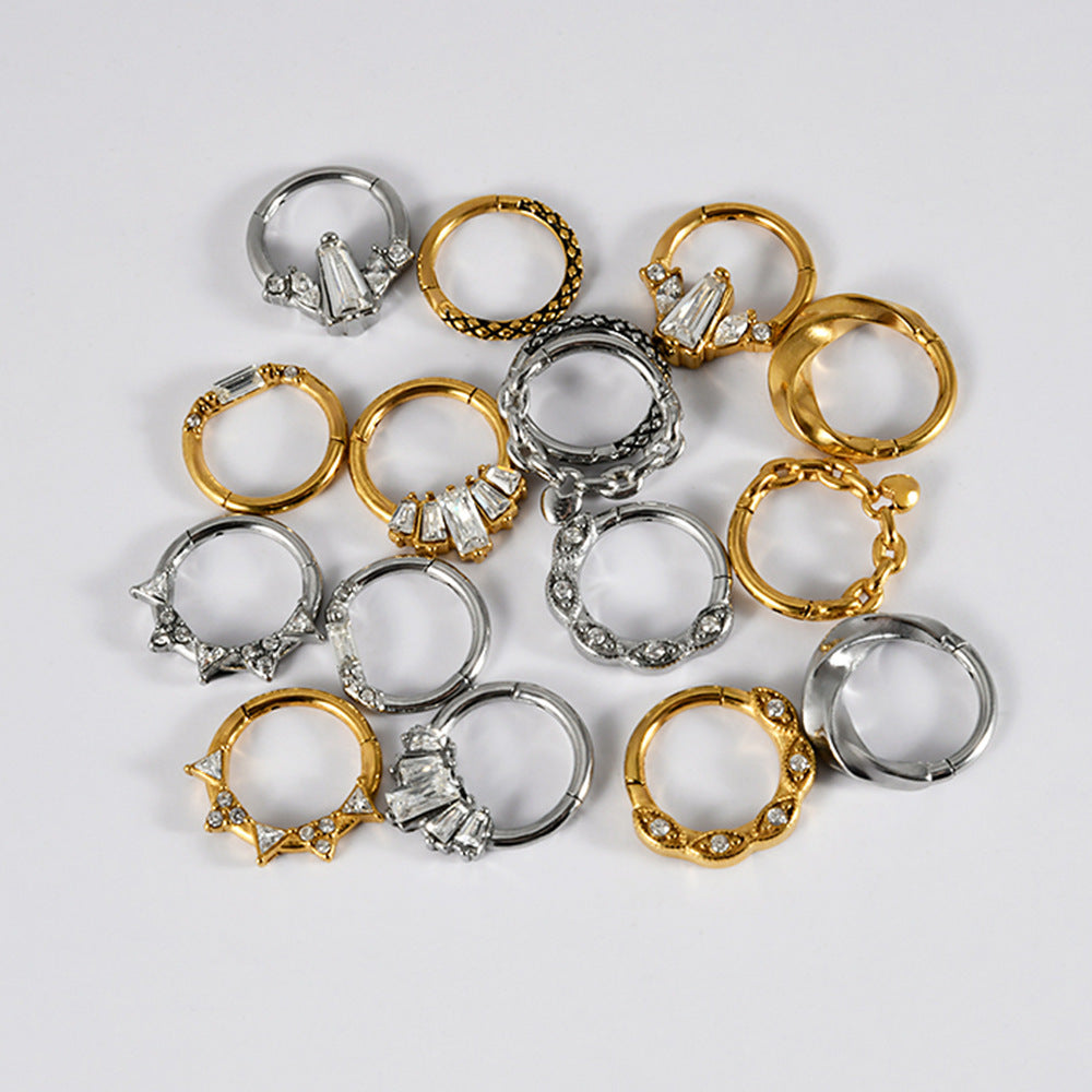 Orbit Stainless Steel 16G Hinged Nose Hoop