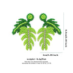 Summer Beach Palm Tree Fruits Earrings