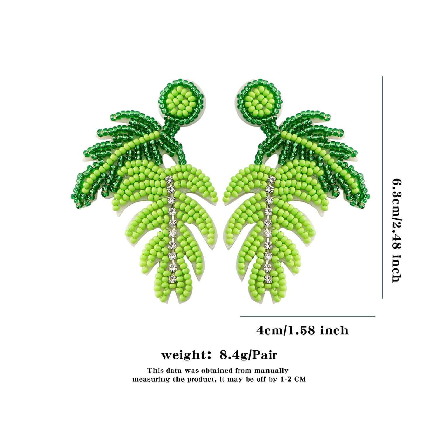 Summer Beach Palm Tree Fruits Earrings