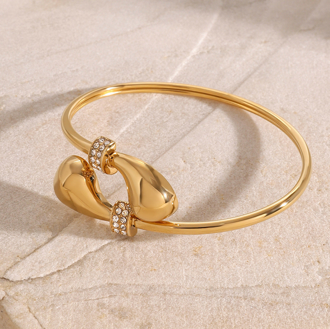 Teardrop Unique Wrap Bangle Bracelet