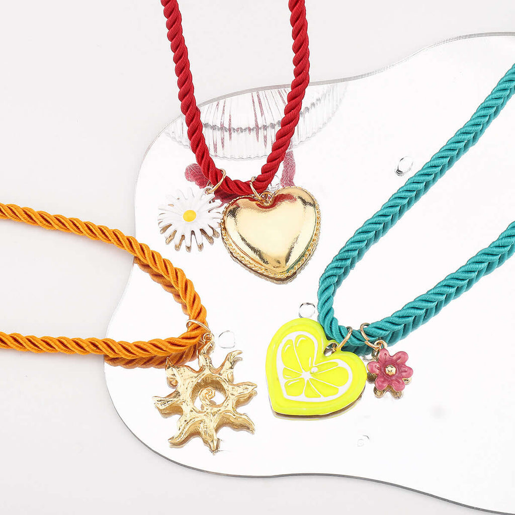 Multi Strand Sun Love Holiday Necklace