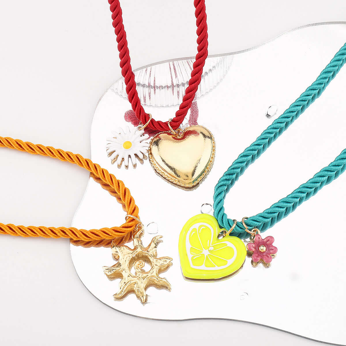 Multi Strand Sun Love Holiday Necklace