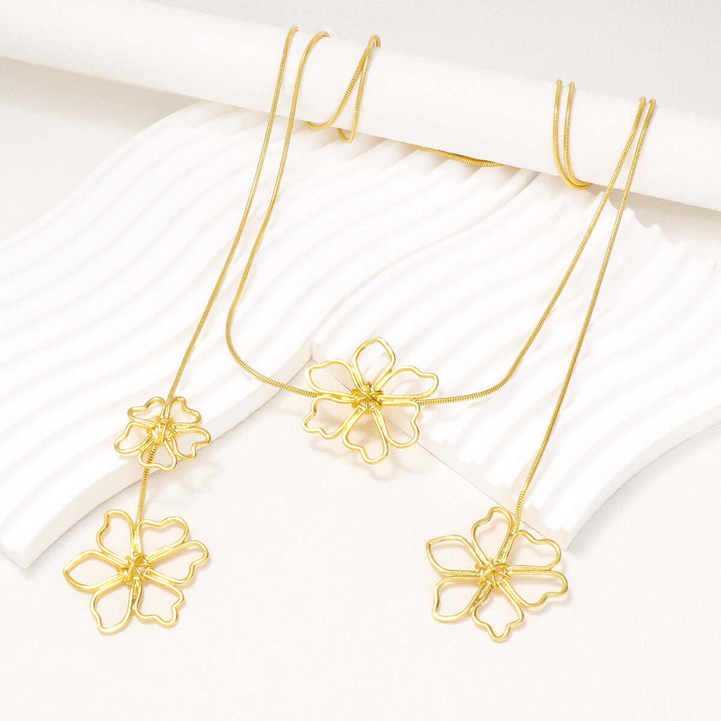 Blooming Flower Wrap Around Necklace