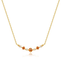 Mandarin Garnet Pendant Spiritual Chain Necklace