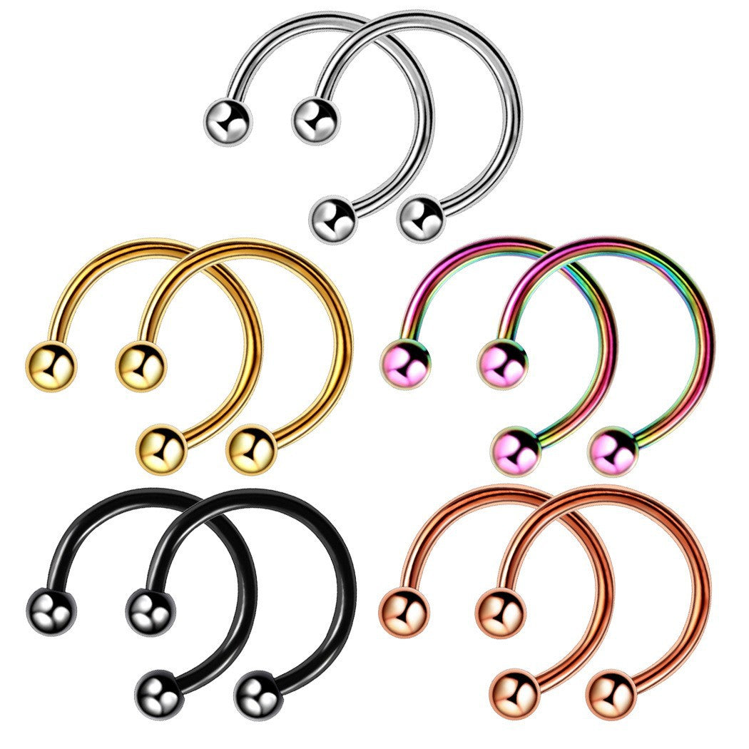 16G 6mm 8mm Horseshoe Eyebrow Cartilage Septum Lip Piercing