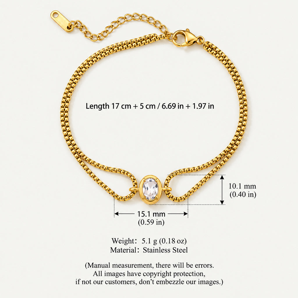 Dainty Heart Chain Layering Bracelet