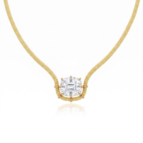 Color Pop Braided Rope CZ Cord Necklace