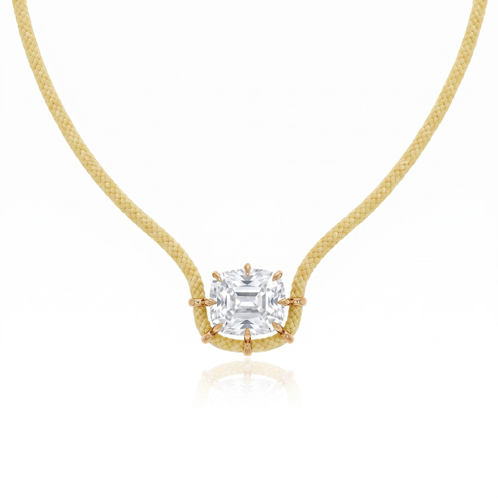 Color Pop Braided Rope CZ Cord Necklace