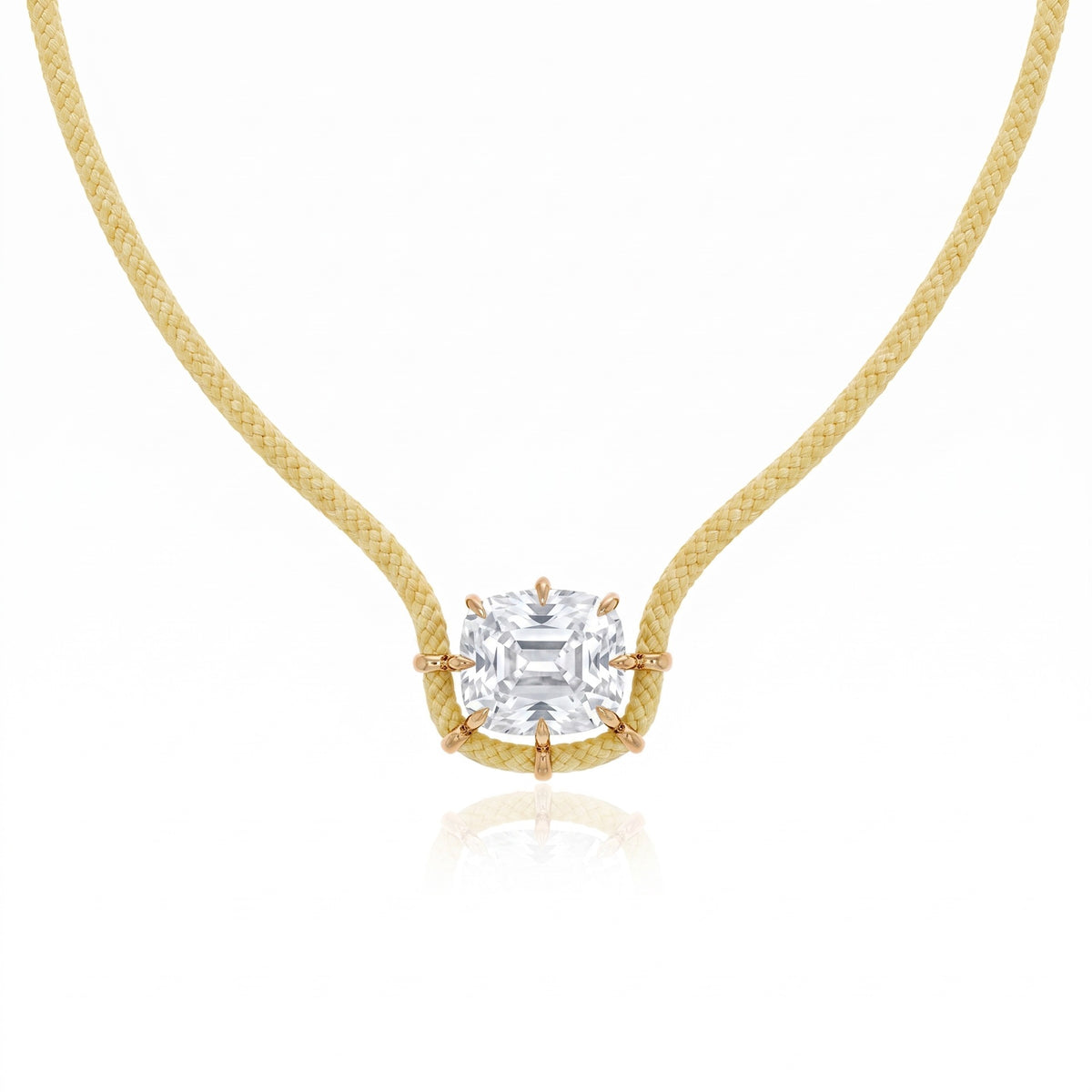 Color Pop Braided Rope CZ Cord Necklace