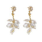 Pearl Petal Drop Earrings