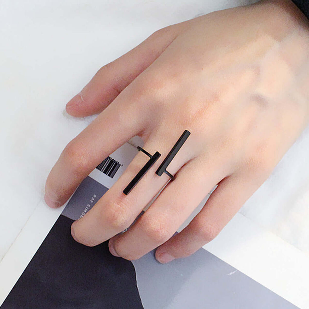 Chunky Vertical Bar Statement Ring