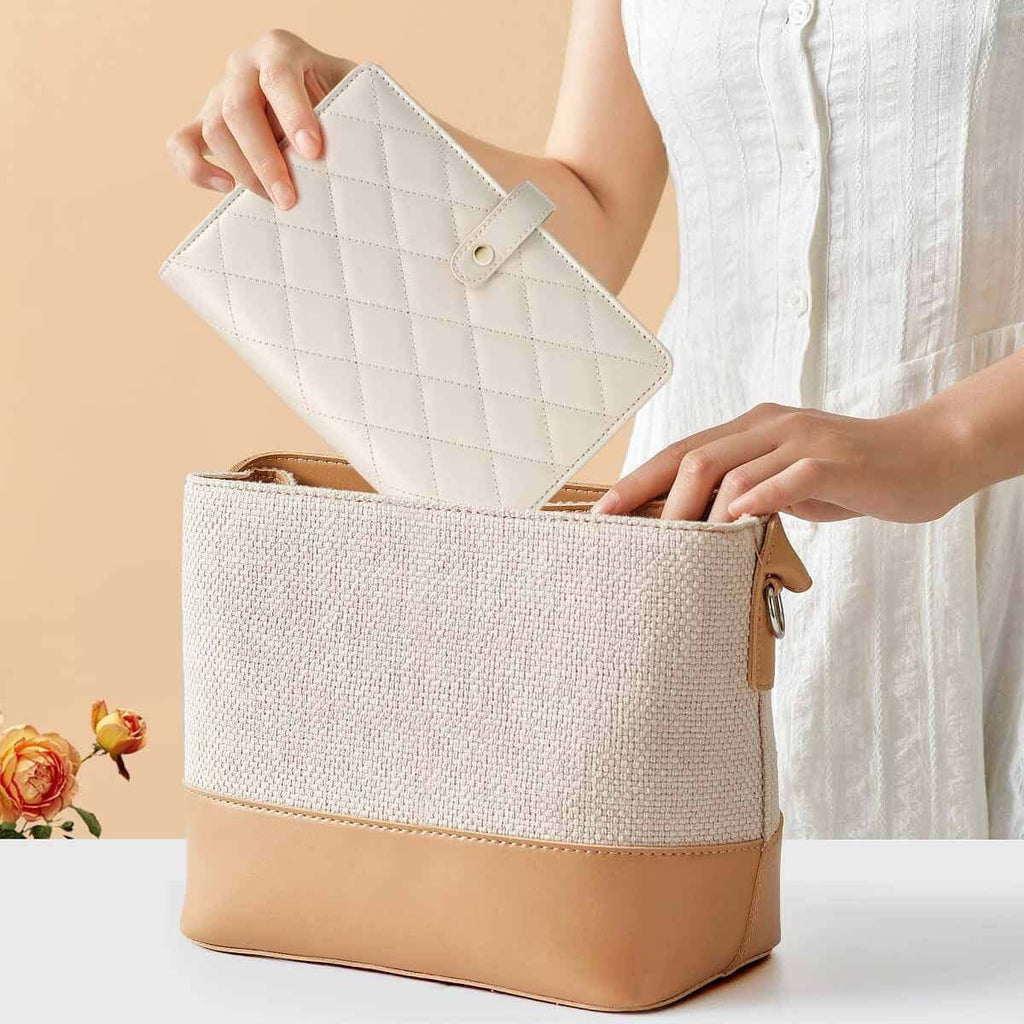 Jewelry Organizer Case Binder Book with Zipper Storage Bag