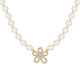 Elegant Pearl Bead Flower Pendant Necklace