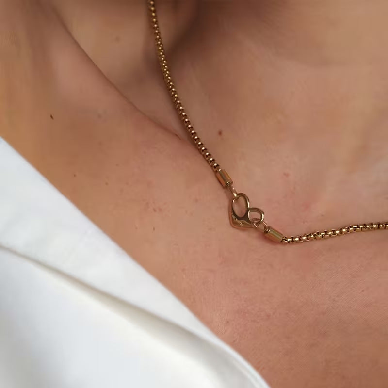 Stainless Steel Heart Necklace Valentine Necklace