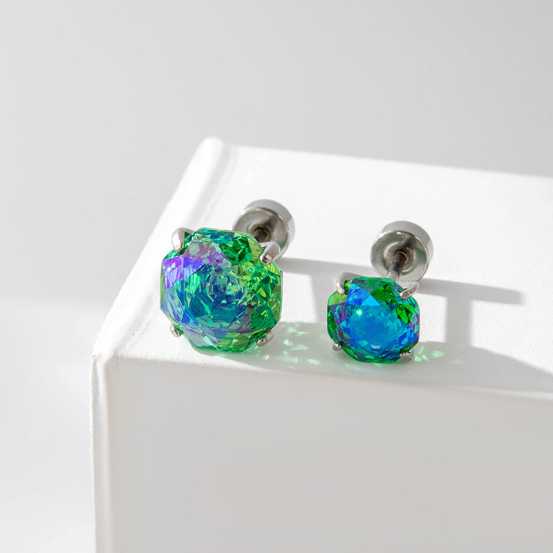 Aurora Rose-Cut CZ Flat Back Tragus Stud