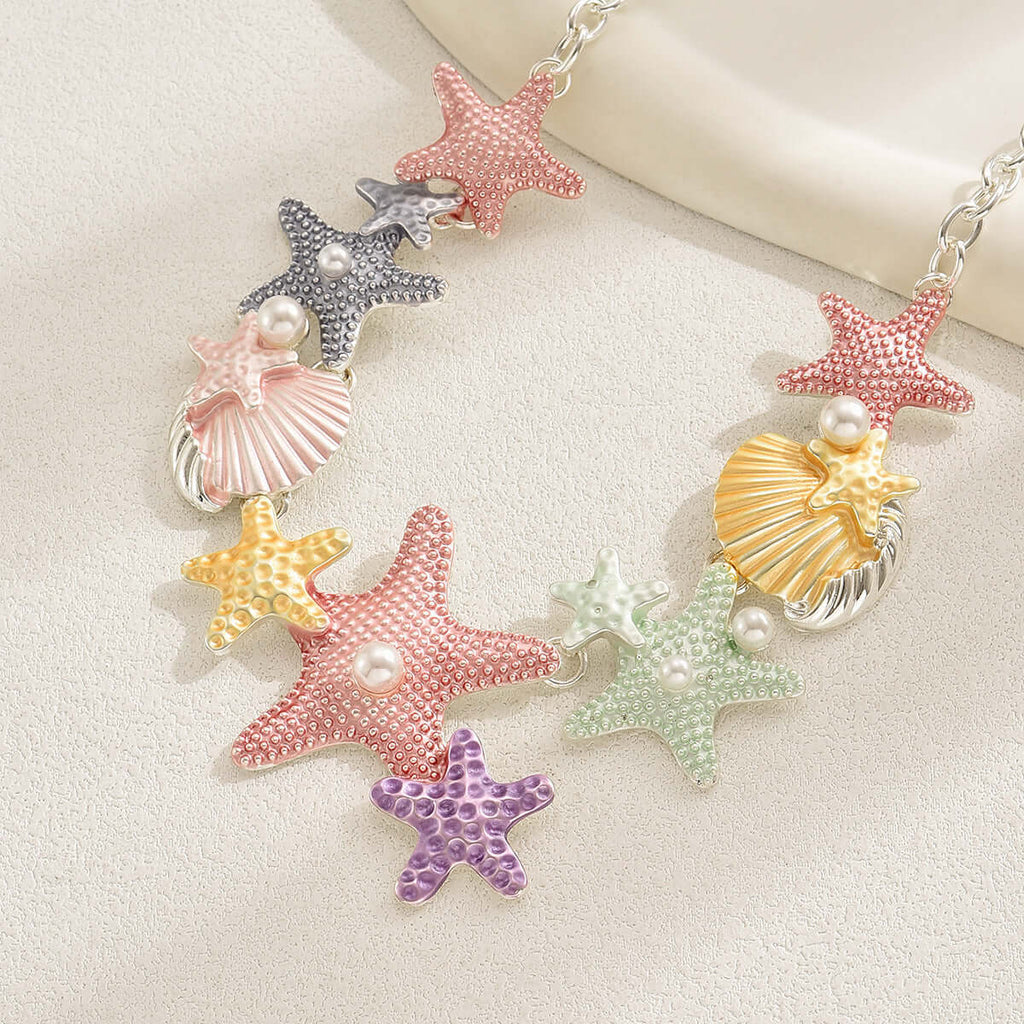 Pastel Starfish Pendant Necklace