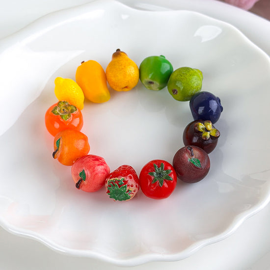 Juicy Orchard Fruit Beaded Bracelet