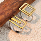 Korean Style E Shaped Open Maze Ring