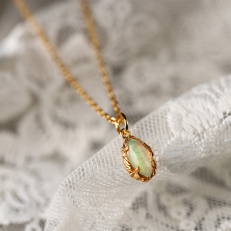 Vintage Opal Birthstone Necklace