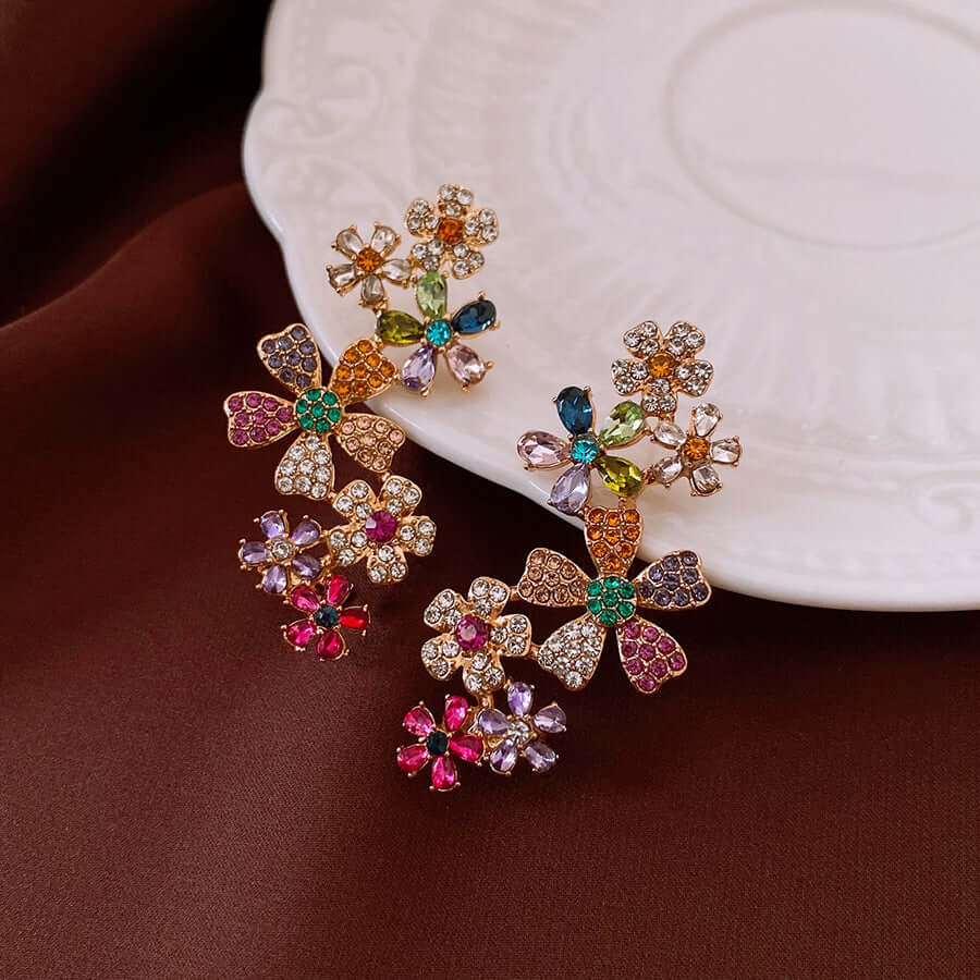 Summer Flower Bloom Ear Clip Earring