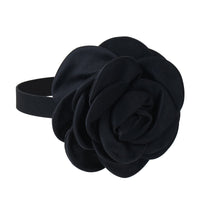 Rose Phantom Flower Suede Choker Costume Necklace | X411