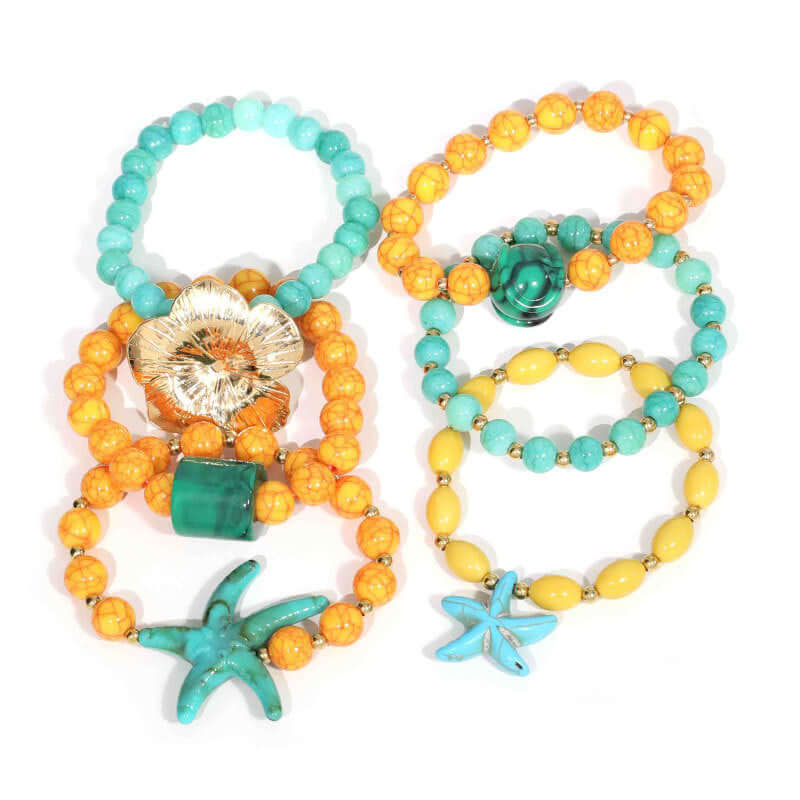 Chunky Flower Starfish Vacation Bracelet