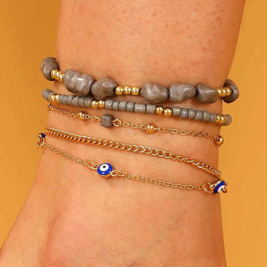 Coastal Charm Colorful Beaded Anklet