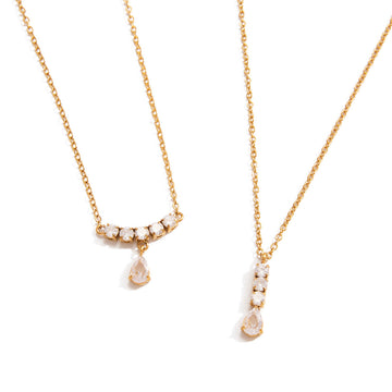 Simple WaterDrop CZ Necklace