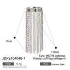 Exaggerate Gold Silver Two Tone Tassel Chain Ring